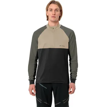 cyklistický dres VAUDE Cyklistický dres s dlouhým rukávem letní - QUIMSA HZ - hnědá/zelená/černá M