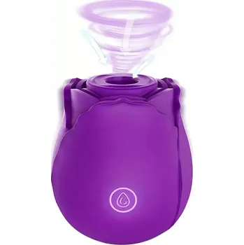 Vibrátor Rose Clitoral Sucking Vibrator - fialová