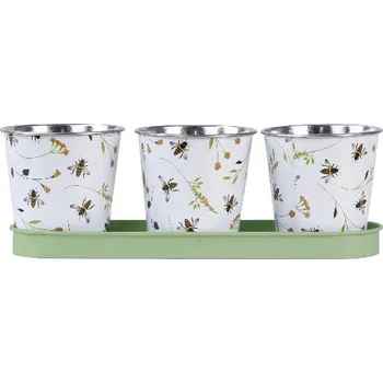 Zahrada Květináč s podtáckem , potisk BEE|Esschert Design