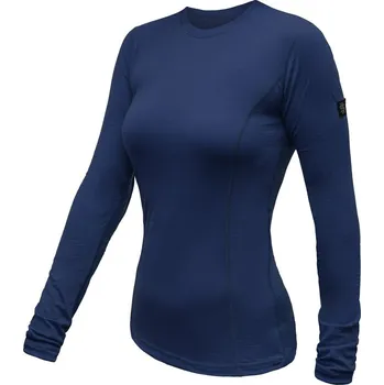 cyklistický dres Dámské triko dl.rukáv SENSOR MERINO ACTIVE deep blue S