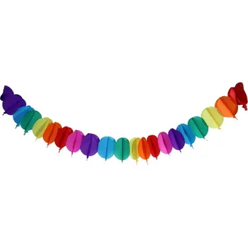 Svatební dekorace Girlanda papírová (barevné balónky) 3m