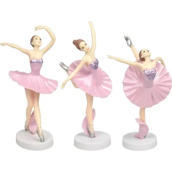 Figurka Plastová figurka baletky – růžová (výška 14,5 cm)