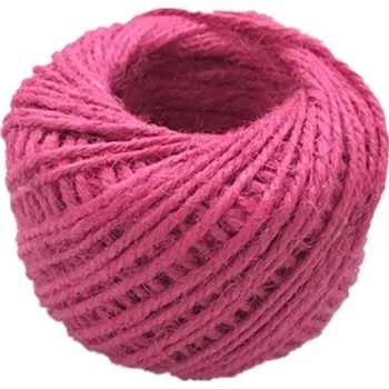 Svatební dekorace Jutový motouz (tmavě růžová) 50m