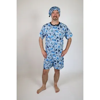 Dámský overall Overal krátký s čepičkou Rozárka P50 Vespa modrý Barva: světle modrá, Velikost: XL