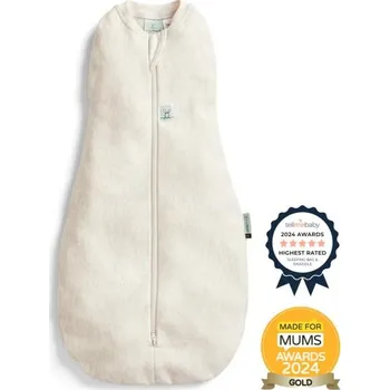 Dětský pokoj ERGOPOUCH Zavinovačka a vak na spaní 2v1 Cocoon Oatmeal Marle 6-12 m, 8-10 kg, 0,2 tog