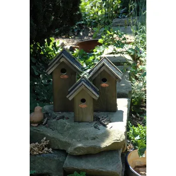 Hnízdní budka Dřevěná Budka BEST FOR BIRDS antik - Sýkora modřinka 28 cm|Esschert Design