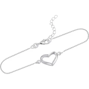 Náramek Stříbrný fashion náramek se srdíčkem Ollie