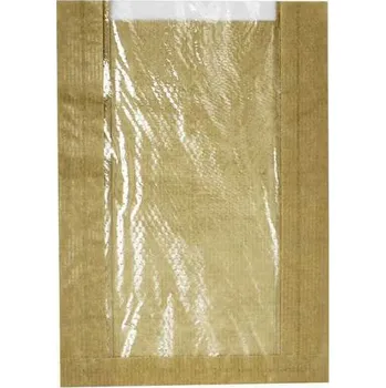 Sáček na potraviny sáček papírový s fólií, 160+60x280/100 mm - hnědý (1000 ks/balení)