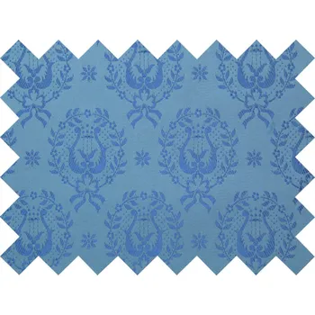 HEDVA ČESKÝ BROKÁT Vzorek brokátu 5x10cm 50749 HARFA modrá
