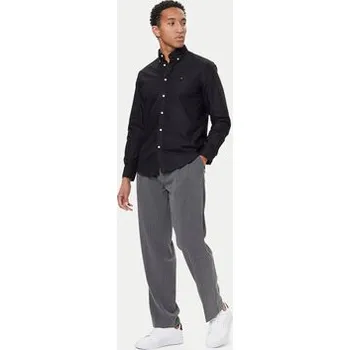 Pánská košile Tommy Hilfiger Košile Solid Heritage MW0MW35774 Černá Regular Fit L