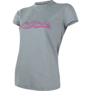cyklistický dres Dámské triko kr.rukáv SENSOR MERINO ACTIVE MOUNTAINS sv.šedá M