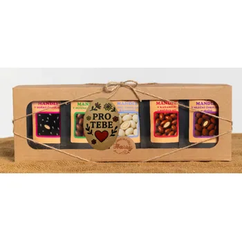 Dárková krabička Dárková sada sladkých mandlí mix 5ks pro Tebe (Dárková sada sladkých mandlí mix 5ks pro Tebe)