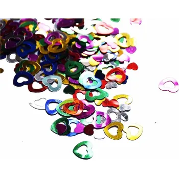 Svatební dekorace Konfety srdička vyřezávané laserem (zlaté)