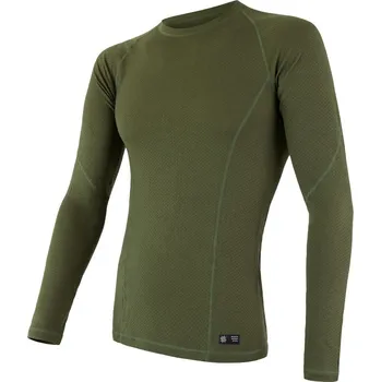 cyklistický dres Pánské triko dl.rukáv SENSOR MERINO DF safari green XXL