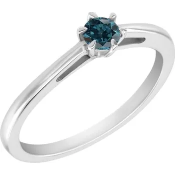 Prsten Zásnubní prsten s modrým diamantem Rima