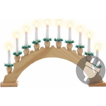 Vánoční svícen Nexos D05962 10 LED teplá bílá 31 cm