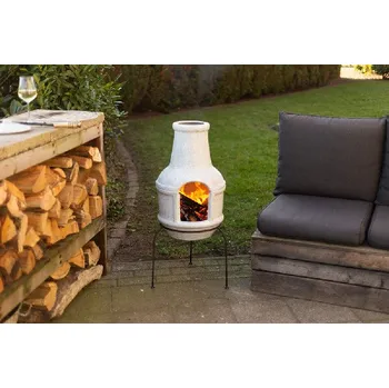 Ohniště krbové na podstavci | BBQ, keramické, M, 20kg (DOPRODEJ)|Esschert Design