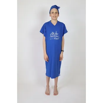 Rozárka Noční klučičí košile K117 kolo Jak ti to šplape? modrá Barva: Modrá, Velikost: 160