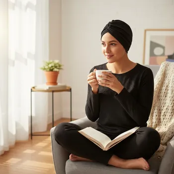 Ebbie Turban-style madeira - ČERNÝ Velikost: 57