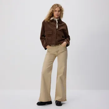 Dámské džíny Reserved - Zvonové džíny s vysokým sedem - béžová - 639HF-08J - 639HF-08J-40