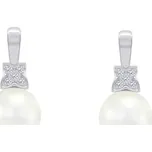 Elegantní náušnice s perlami a diamanty Barbary