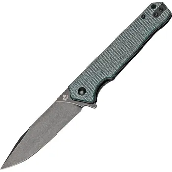kapesní nůž QSP Nůž Mamba V2, Čepel z D2 s černým stonewash povrchem, Rukojeť z modré micarty QS111-H2