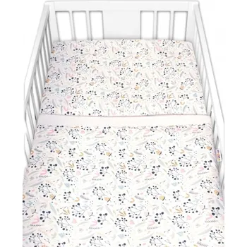 Povlečení 3-dílná sada, mantinel s povlečením Jeřabina - bílá, 120x90 cm