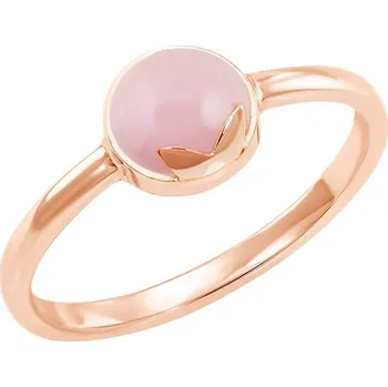 Prsten Zlatý prsten s cabochon růžovým opálem Yana