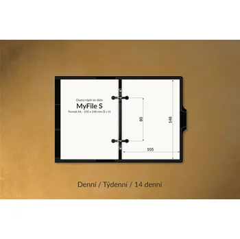 Diář Chytrá náplň do diáře MyFile S Týdenní kalendárium – barevný tisk Vodorovný úkolový