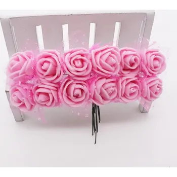 Pěnové růže – (růžové) svazek 12 ks