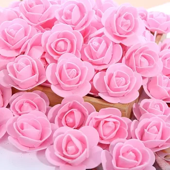Pěnová růže - růžová 3 cm