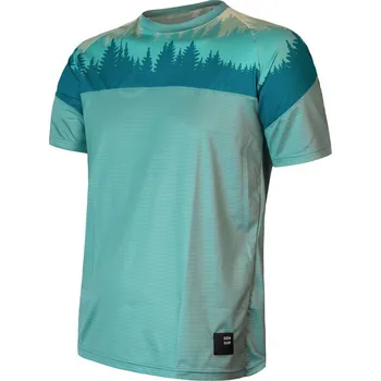 cyklistický dres Pánské triko kr.rukáv SENSOR COOLMAX IMPRESS mint/trees XL