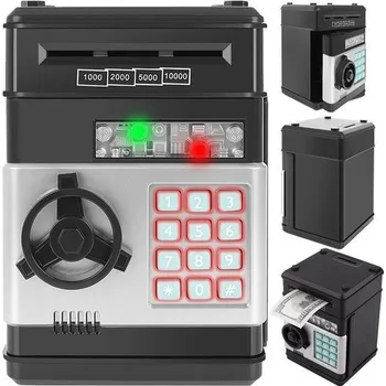 Dřevěná hračka Pokladnička - trezor/elektronický bankomat