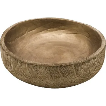 Bytová dekorace Mísa kruhová dřevěná, zlatá, 35x10cm|Ego Dekor