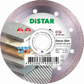 Řezný kotouč Distar - 115x1,2x10x22,23 5D DECOR SLIM kotouč diamantový