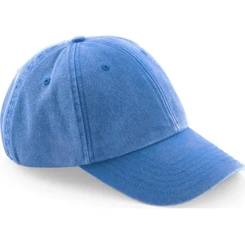 Pracovní přilba Beechfield Kšiltovka B 655 Vintage, 6 panelová, nízkoprofilová COT530655zp799-vintage cor UNI Modrá cornflower vintage