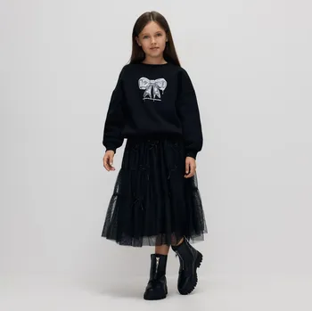 Dívčí sukně Reserved - Tylová sukně s mašličkami - černý - 282FW-99X - 282FW-99X-116