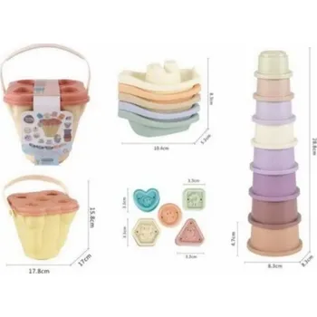 Hračka pro nejmenší Kbelík s hračkami do vany