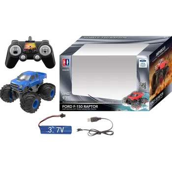 RC model auta Ford F-150 Raptor Monster Truck plavací modrý RC na dálkové ovládání 20 cm