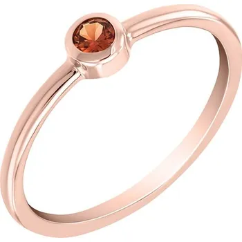 Prsten Zlatý minimalistický prsten s padparadscha safírem Emilien