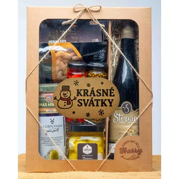 Dárková krabička VELKÁ DÁRKOVÁ SADA s Červeným vínem krásné svátky (VELKÁ DÁRKOVÁ SADA s Červeným vínem krásné svátky)