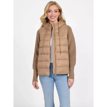 Dámská mikina GUESS dámská vesta Stephany hnědá XL