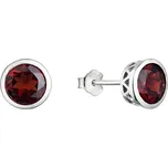 Evolution Group - Pavona Slušivé stříbrné náušnice s pravým granátem 11486.3 + 2 měsíce na vrácení zboží