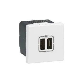 Elektrická zásuvka MOSAIC 2XUSB-A+C NABÍJEČKA 3A 2MODULOVÝ LEGRAND 077592