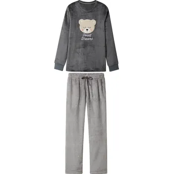 Dámské pyžamo esmara® Dámské plyšové pyžamo šedá XS