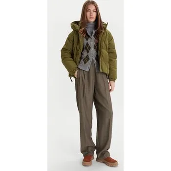 Dámská větrovka United Colors Of Benetton Vatovaná bunda 22T6DN086 Zelená Regular Fit XS