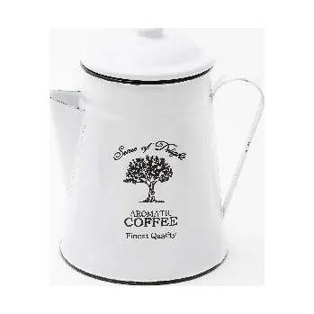 Konvice na čaj Konvička na kávu z bílého smaltu 1 litr|Ego Dekor