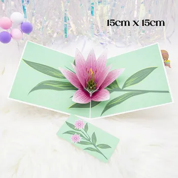 Svatební dekorace 3D přání (Lotosový květ)