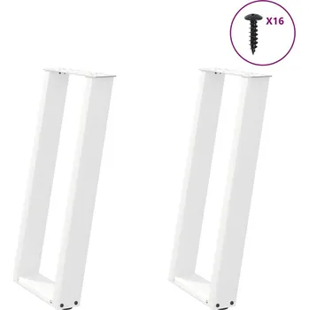 Stolová podnož OMAXI Nohy konzolového stolku ve tvaru U, 2 ks, bílé, 38 x (72-73) cm, ocel 314413