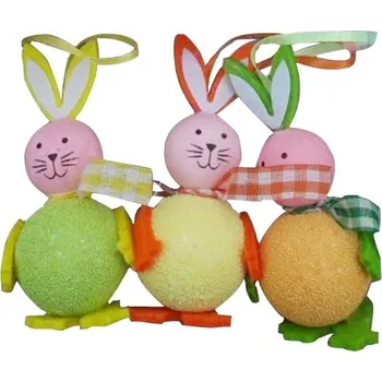 Svatební dekorace Velikonoční zajíček - (2ks)